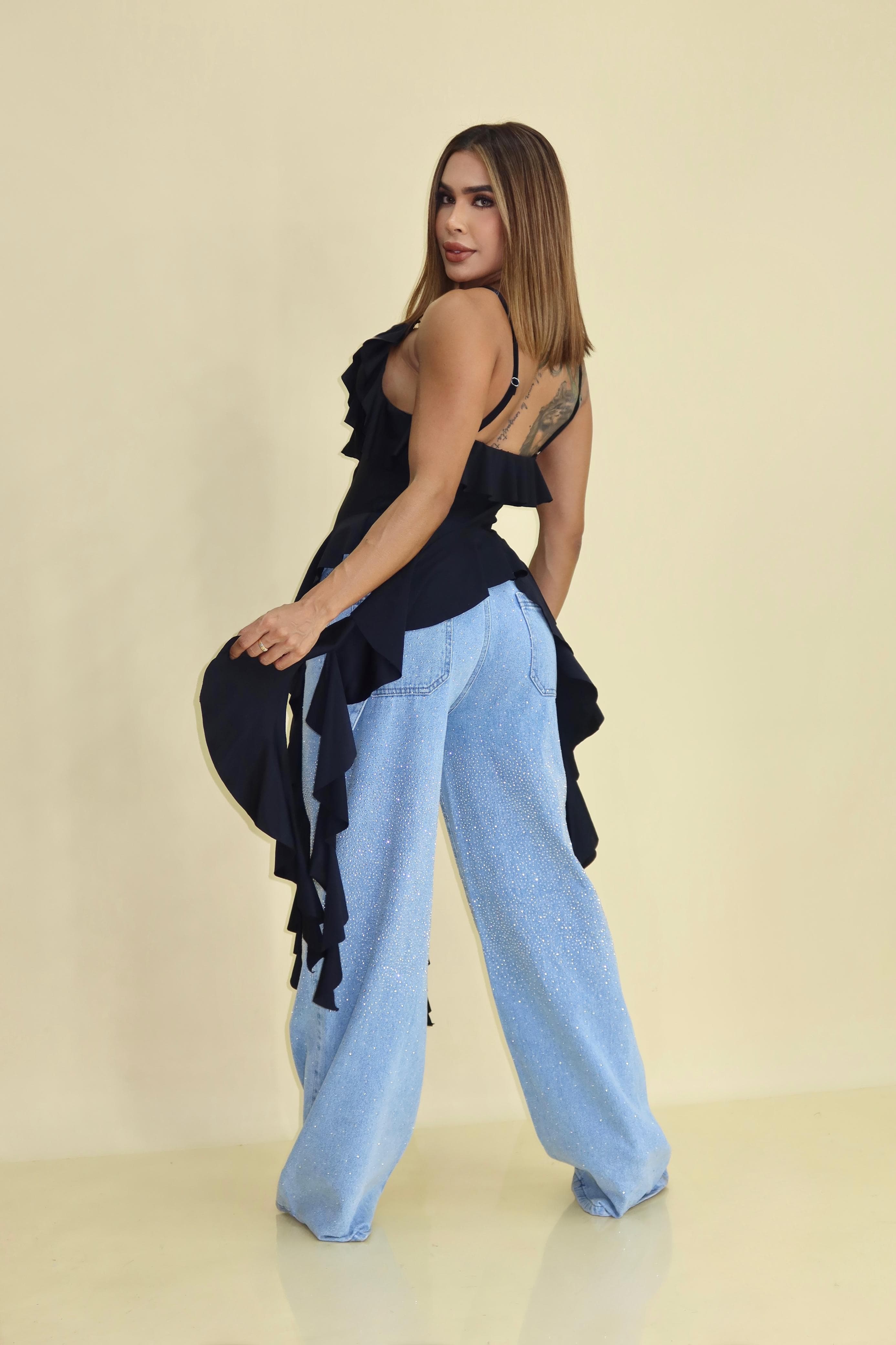 Blusa flecos