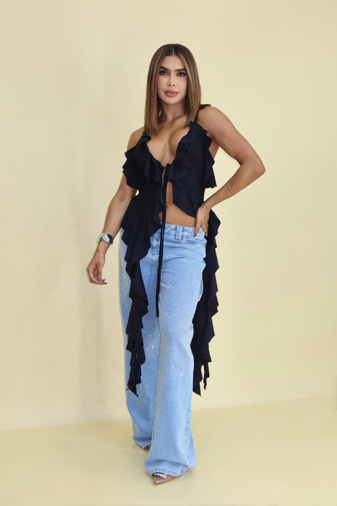 Blusa flecos - vista 2